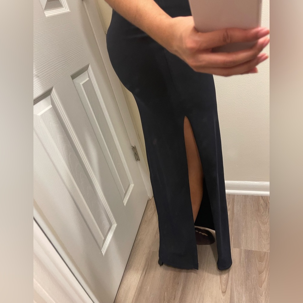 Agua long gown dress from Bloomingdales (Navy) - Picture 5 of 12